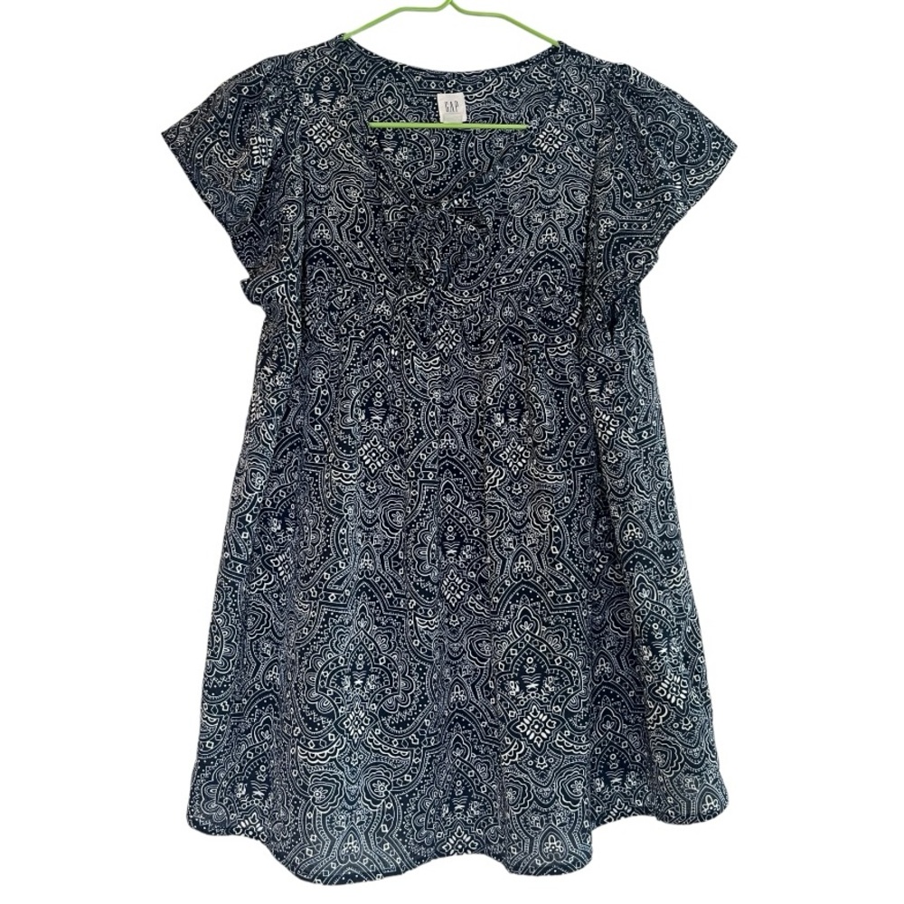 GAP paisley mandala peasant‎ blouse sz XS